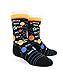 Foot Traffic, Cute & Quirky Planets Socks for Youth, Black (Shoe Sizes 12-5Y)