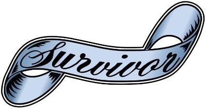 Blue Ribbon Prostate Cancer Survivor Tattoo, Set of 2, Size – 3.5” x 1.5”