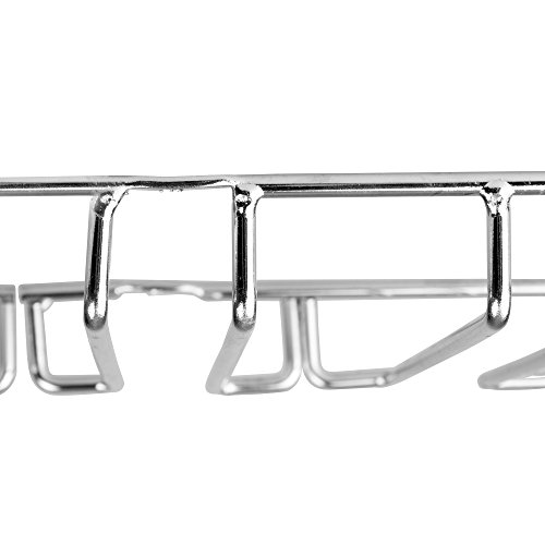 It’s Useful Stemware Holder – Sleek Chrome Design, Easy to Mount, Holds Up to 9 Glasses, 10”x11”x1.5”