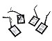 Klikel Extra Small Black Hanging Frames For Photo Picture Tree Display Stand, Set of 4