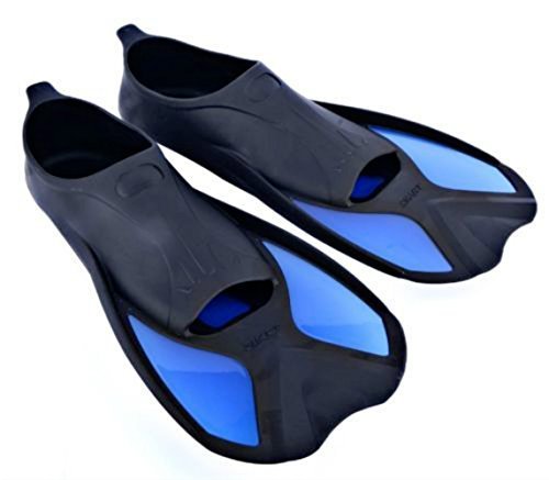 VEY Silicone Flippers fins for snorkeling diving swimming Adults/Children Blue