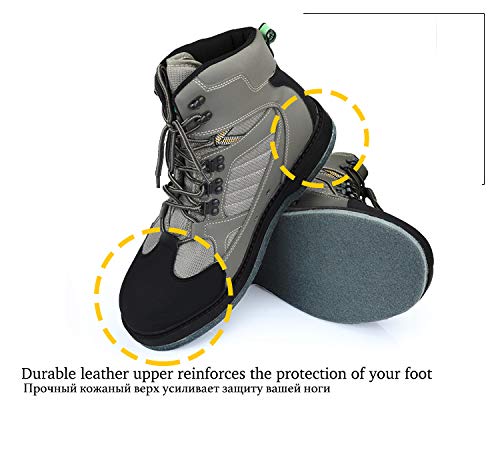 NEYGU Men&Women Breathable Quick-Dry Wading Shoes for Fishing and Hunting with Felt Sole, Used for Neoprene Stocking Foot Wader (11)