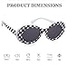 JUCOO Clout Goggles Oval Sunglasses Mod Style Retro Thick Frame Inspired Sunglasses