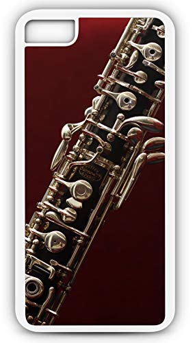 iPhone 7 Plus 7+ Case Oboe Double Reed Woodwind Musical Instruments Customizable by TYD Designs in White Plastic Black Rubber Tough Case