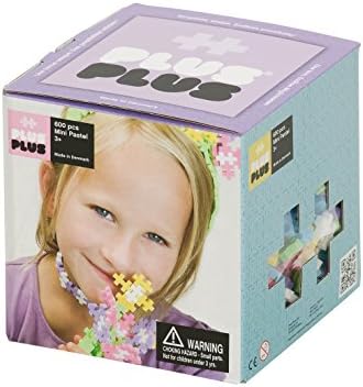 Plus Plus - Open Play Set - 600 Piece - Pastel Color Mix Construction Building Stem Toy Interlocking Mini Puzzle Blocks For Kids