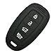 Coolbestda Rubber 4 Buttons Key Fob Cover Remote Case Keyless Protector Skin Jacket for 2019 2020 2021 2022 2023 Hyundai Kona Santa Fe Elantra GT Veloster Accent Venue