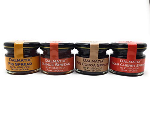 Dalmatia Fig, Quince, Cocoa and Sour Cherry Spread Assortment, 1.05 oz Jars