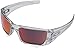 Oakley Mens OO9096 Fuel Cell Rectangular Sunglasses, Polished Clear/Torch Iridium, 60 mm