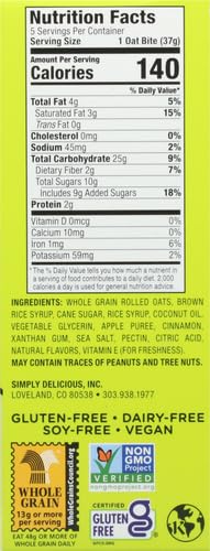 BOBO’S OAT BITES, APPLE PIE STUFFED, 1.3 OUNCE (5 COUNT BOX)