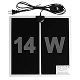 Wuhostam 14W 11 x 11 Inch Waterproof Reptile Heating Pad Warmer with Temperature Controller, Power Adjustment Under Tank Terrarium Heater Heat Mat for Pets, Small Animals, Seeding
