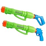FEEBRIA Water Guns for Kids & Adults Soaker & Blaster Squirt Games (2-Pack) Toy Pistols with Very Large Capacity for Highpowered Shooter Supersoaker Outdoor Party Fun