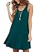 VIISHOW Women Sleeveless Casual Loose Tshirt Dresses,Dark Green,Large