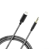Micarsky AUX Cord Compatible for iPhone XS/XR/X/8/8Plus/7/7Plus, 3.5mm AUX Male Audio Adapter for Car Stereo or Headphone, Support iOS 12.1 and Later (Black-Grey)
