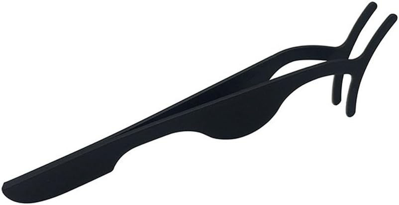 giveyoulucky False Eyelash Tweezers,Magnetic Extension Eyelash Stainless Steel Applicator Clip Makeup Tool Black