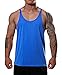 Manstore Men's Blsnk Stringer Y Back Cotton Sport Tank Top P729 Dark Blue L
