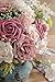 Ling's moment Artificial Flowers 25Pcs Mauve Roses Decor w/Stems,3