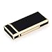 Ultra-thin Flint Wheel Refillable Butane Gas Cigarette Cigar Metal Lighter (Black Gold)