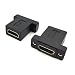 Poyiccot (2-Pack) Golden Plated HDMI Female to Female Inline Straight Coupler with Screw Panel, HDMI Coupler Adapter Connector Black primary