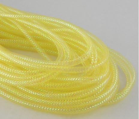 Deco Mesh Flex Tubing with Metallic Foil (Yellow) 30 Yards
