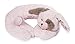 Bearington Baby Wiggles Kids Plush Pink Puppy Dog Travel Neck Pillow
