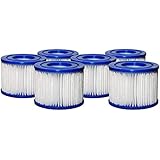 SUNSET FILTERS Type VI Spa and Hot Tub Filter Replacement Cartridge - for Coleman SaluSpa Hot Tub Filters, Bestway Filter, Lay-Z Spa, Intex, S1 Filter Replacement, Spa Filter Replacement (6-Pack)
