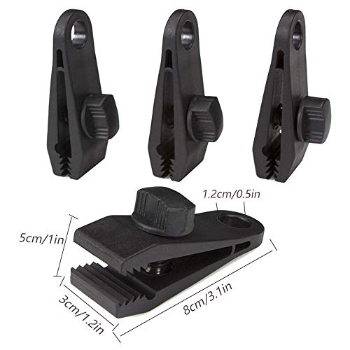 Ziyero 20 stuks multifunctionele tentzeilclips, zeilclips, krokodillenmond, clipset, licht, zeer sterk, voor camping… - Image 4