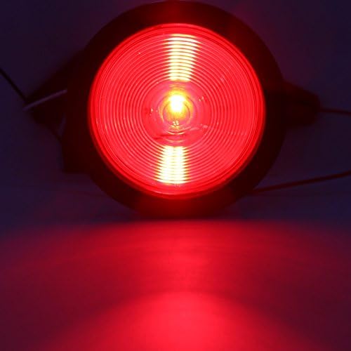 TWO - (2) Vision LED 4" Round, Grommet Mount, Stop, Turn, Tail Light kit, Trailer, Truck, RV
