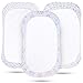 Bassinet Sheets for Baby Girl, 3 Pack Jersey Cotton Cradle Fitted Sheets, Baby Bedding Sheet Set for Rectangle, Oval, or Hourglass Bassinet Mattress