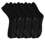 Pembrook Non Skid / Slip Socks – (4-Pack – Black) – Hospital - Fuzzy Slipper Socks – Great for adults, men, women. Designed for medical hospital patients but great for everyone