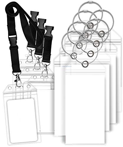 8 Luggage Tag Holders + 4 ID Badge Holders