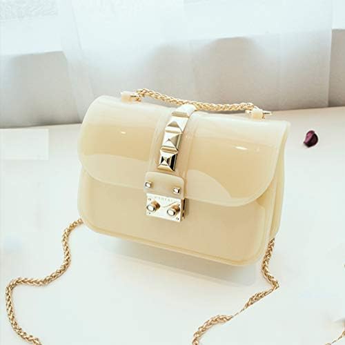 Handbag, jelly Bag silicone Lock small bag sweet candy color beach bag fashion woman bag,C