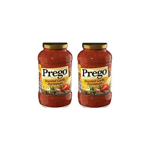 Prego Italian Pasta Sauce, Roasted Garlic Parmesan, 24 Ounce (Packaging May Vary) (2 PACK)