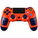 ZFY Z01 PS4 Controller Wireless Bluetooth Gaming Controller PS4 Double Vibration Game Controller with Touch Pad High-Precison Joystick for Playstation 4 - Orange