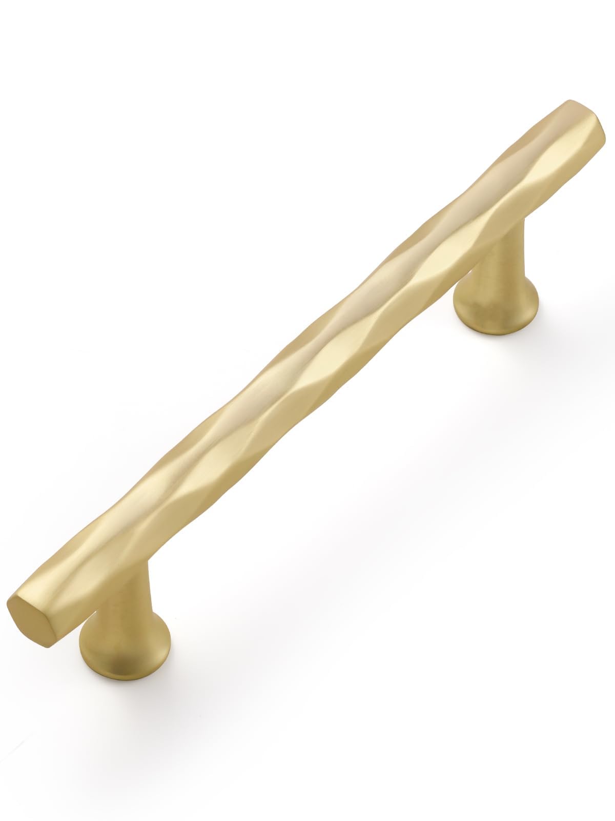 SORWDUERM Brushed Gold Cabinet Pulls 2 Pack 96mm Hole Center Kitchen Cupboard Handles Decorative Kitchen Drawer Dresser Cupboard Bathroom Vanity Cabinet Hardware Rhombus