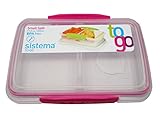 Sistema BPA-Free Small Split Reusable Food Storage Container, Colors Vary, 3-Pack