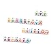JINWAY 800pcs Letter Beads White Beads With Colorful Letter Acrylic Alphabet Beads for Jewelry Making,DIY Bracelets, Necklaces, Key Chains and Children's Educational Toys