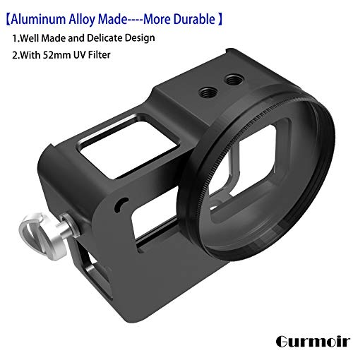 Gurmoir Protective Aluminum Alloy Skeleton Housing Case for Gopro Hero 5/Gopro Hero (2018) Action Camera, Metal Frame Protective Cage with Rear Door and 52mm UV Filter - Thumbnail 3
