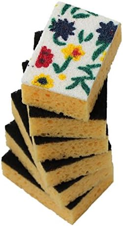 Okleen Multi-Use Scrub Sponges For Kitchen &amp; Outdoor Usage, 6-Count, Effective Kitchen Sponges For Household Cleaning Of Dirty Surfaces