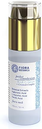 Fiora Botanica Perfect Complexion Vitamin C Serum Natural Face Moisturizer Noncomedogenic Anti-Aging Anti-Wrinkle Cream for Women and Men.