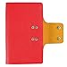 Nicely Neat Credit Card Holder Leatherette Business Card / Credit Card Organizer Book (Rose Red) - Holds Up to 188 Cards (96 Cells) - Top Grade Faux Leather - 32 Pages - Stylish