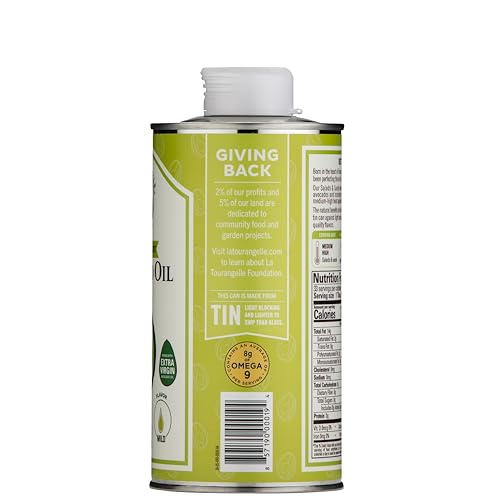 LA TOURANGELLE AVOCADO OIL 16.9 FL OZ, ALL-NATURAL, ARTISANAL, GREAT FOR SALADS, FRUIT, FISH OR VEGETABLES, BUTTERY FLAVOR