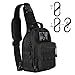 KAMI 900D Tactical Sling Bag Pack Military Rover Shoulder Sling Backpack Molle Assault Range Bag Everyday Carry Bag Day Pack with Tactical USA Flag Patch & New Type Tactical D Ring