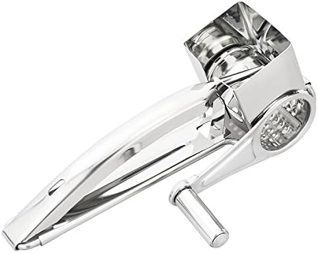 Umigo Rotary Cheese Grater, Stainless Steel Rotary Grater Shredder Cutter Grinder &amp; Vegetable Slicer With 3 Interchanging Drums Grater for Cheese Nuts &amp; Spices