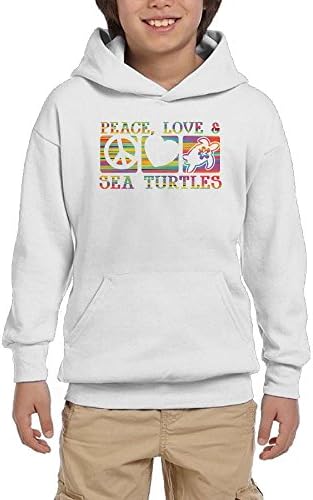 NJSDGLKN 1Peace Love Sea Turtles Pocket Sweatshirts For Sports Fitness Sports Fitness Sportswear.
