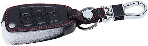 RAYCH Leather Car Remote Key Holder Case Cover Fit For Audi Q7 TT R8 A3 A6 A4 A2, 3 Buttons