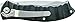 Schrade SCH221BK Liner Lock Folding Knife Drop Point Blade Grey Aluminum Handle