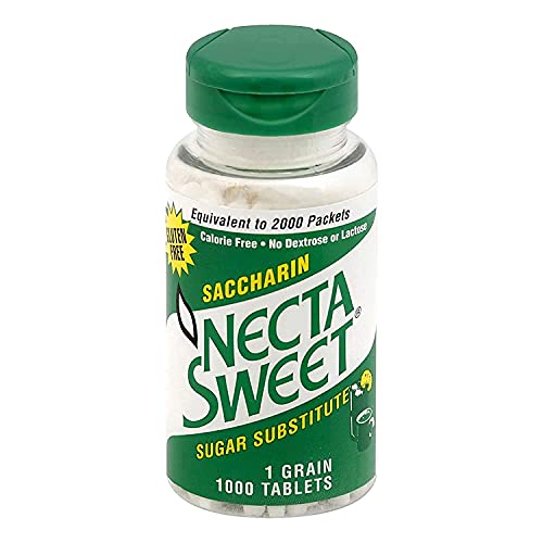 Necta Sweet Saccharin Tablets, 1Grain, 1000 Tablet Bottle Pricepulse