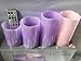 Adoria Advent Flameless LED Candles Set 4-Real Purple and Pink Pillar Candles Battery - 3pcs Purple(Tall 4/5/6 Inch) and 1pc Pink(Tall 6 Inch)-Unscent -Color Changing,Home Decor. Camping, Praying