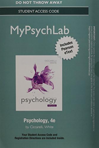NEW MyPsychLab with Pearson eText -- Standalone  Access Card -- for Psychology (4th Edition)