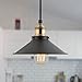 Linea di Liara Andante Black and Gold Farmhouse Pendant Lighting for Kitchen Island Industrial Hanging Light Fixtures Matte Black Pendant Light for Kitchen Sink, UL Listed